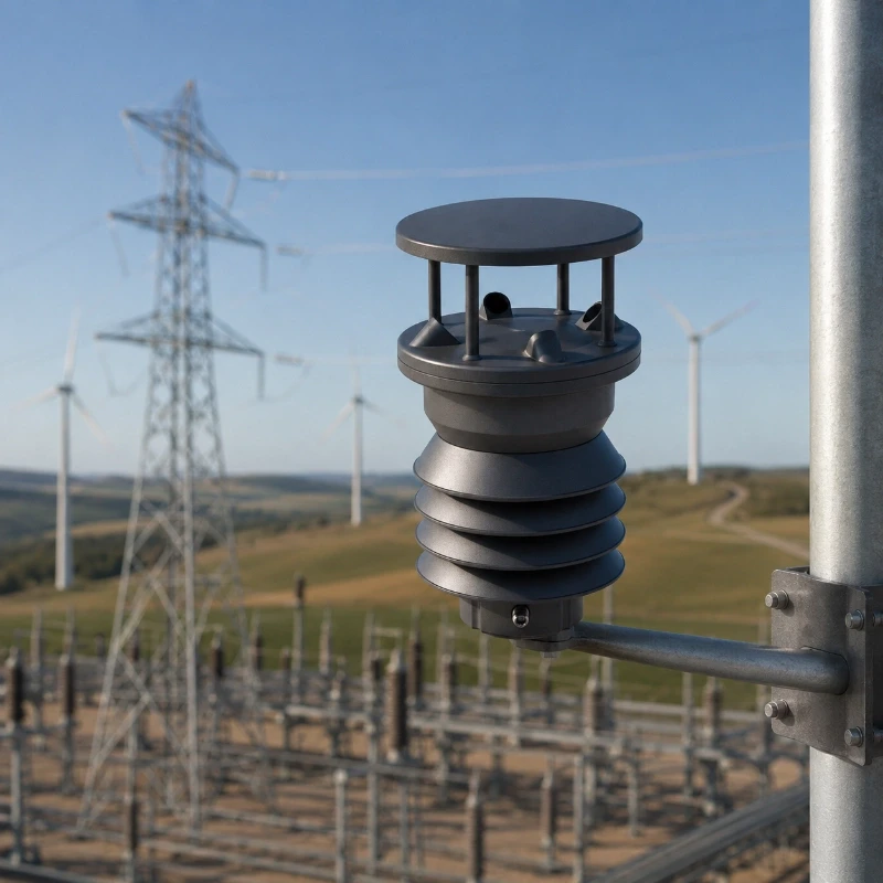 Industrial weather monitoring sensor for power transmission line