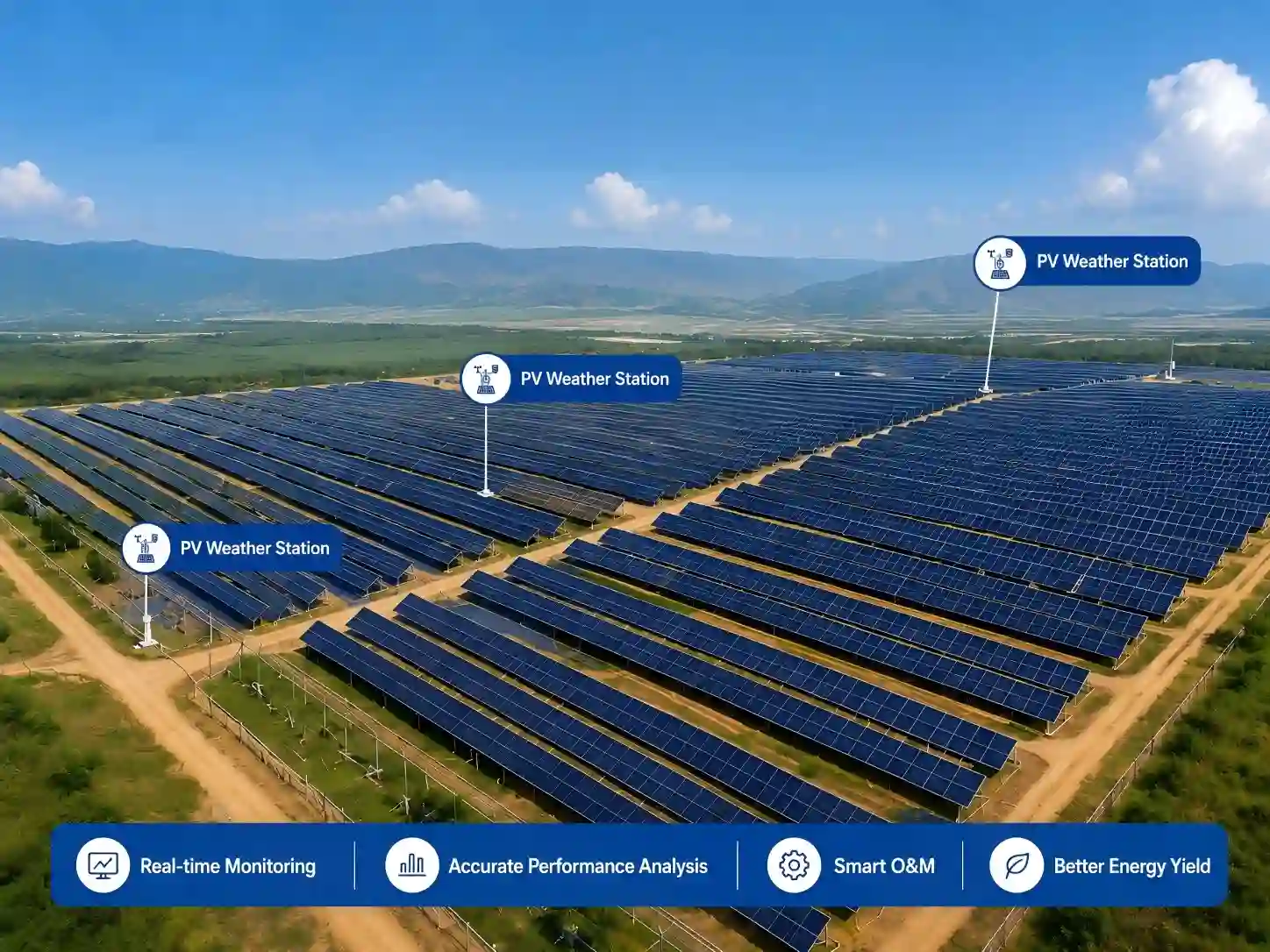 Estaciones meteorológicas fotovoltaicas para parques solares a gran escala: 5 ventajas clave