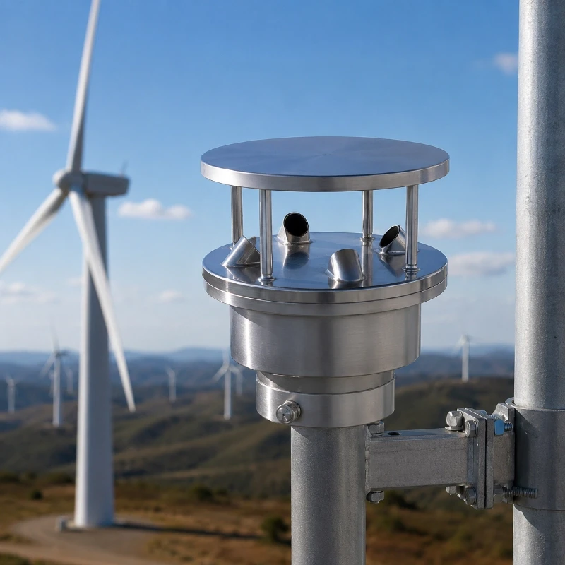 Offshore wind turbine ultrasonic anemometer
