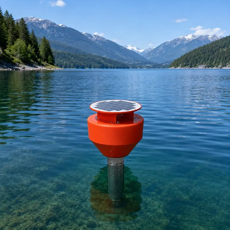 Solar powered buoy for surface water monitoring