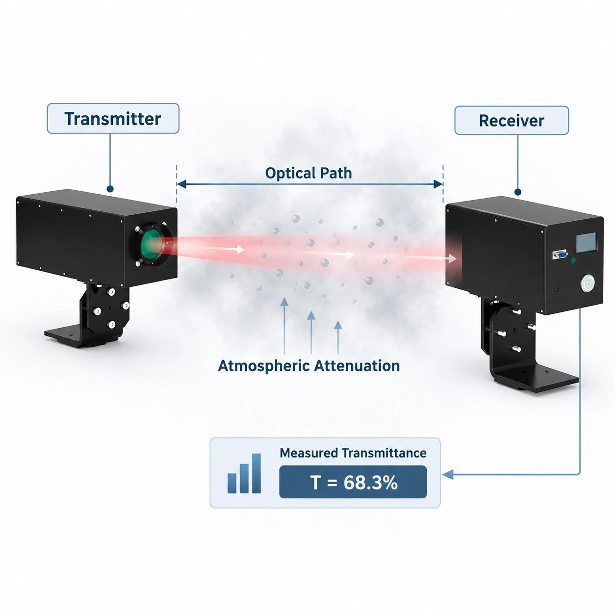 atmospheric-transmissometer-optical-path-principle