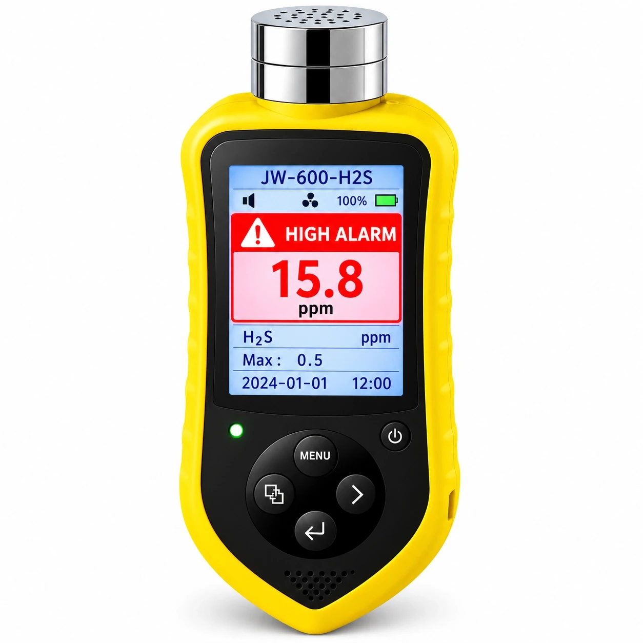 portable-h2s-detector-high-concentration-alarm-display