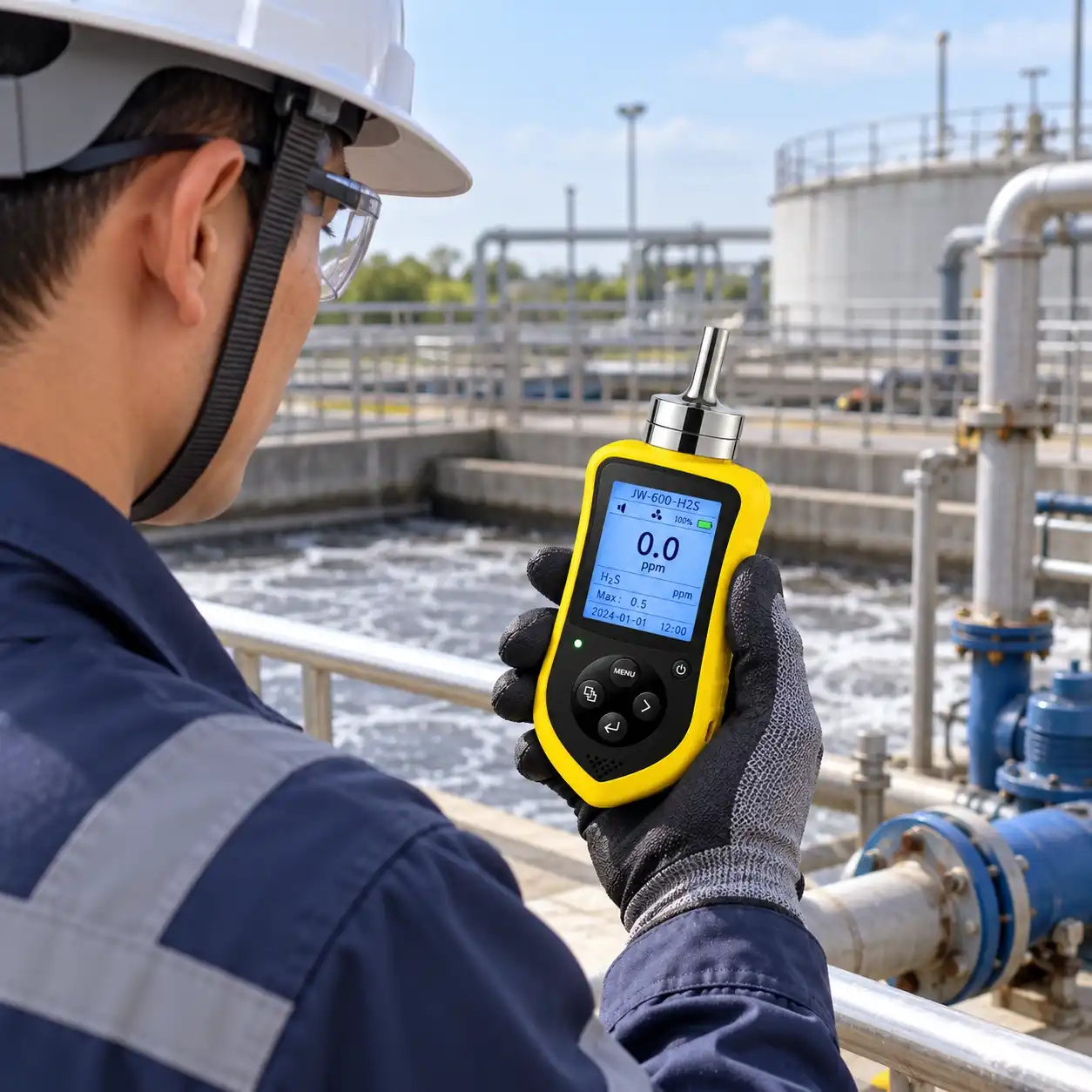 portable-h2s-gas-detector-wastewater-treatment