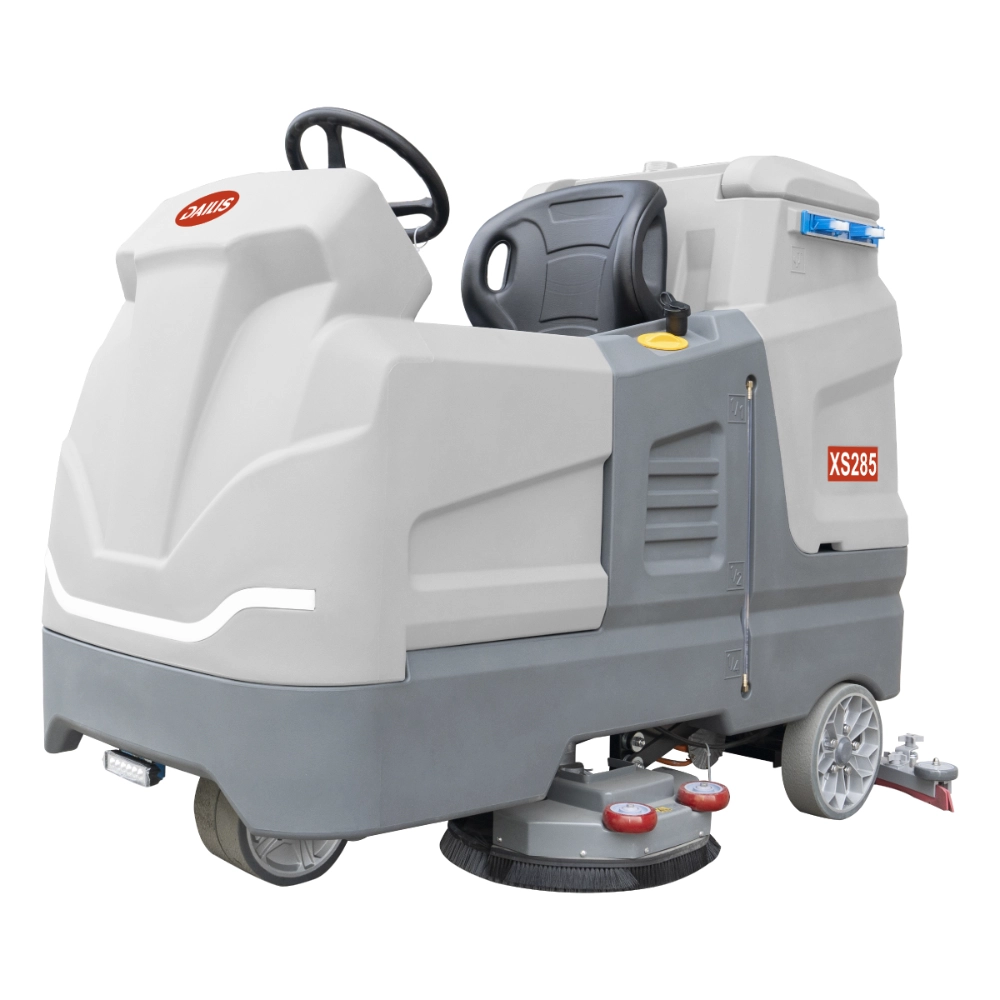 Dailis Large 19″ Double Brush Ride-on Floor Scrubber Machine with Battery