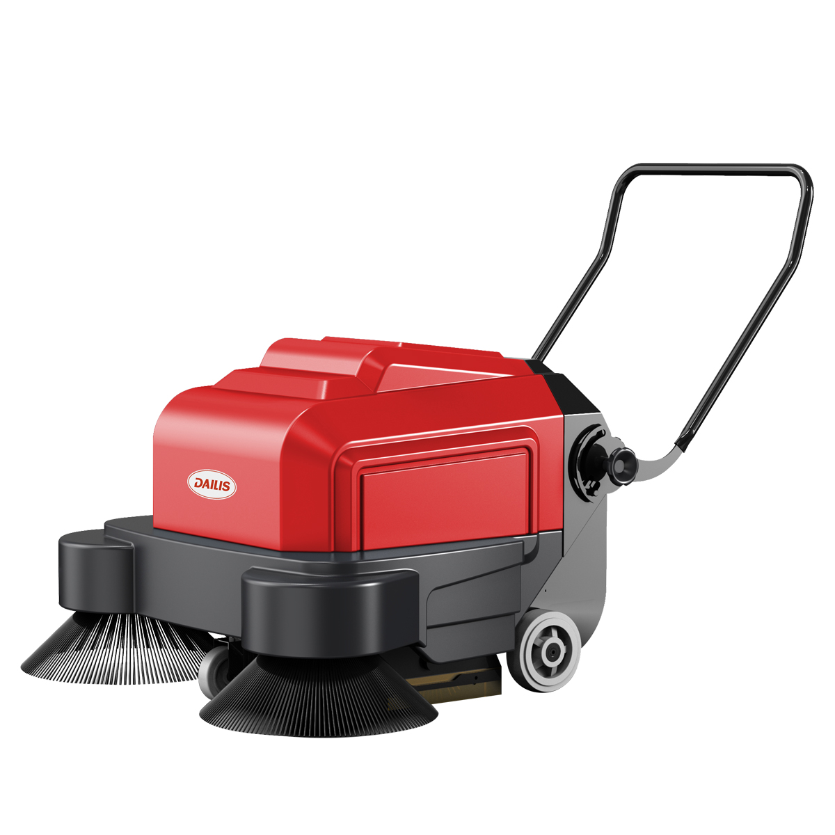 Dailis Electric Walk-behind Floor Sweeper – Battery-Operated Triple Brush – Up to 4,500 M²/h