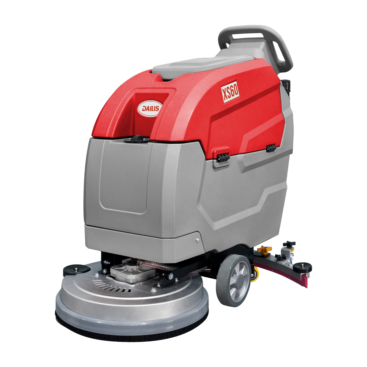 Dailis 19″ Single Brush Walk-behind Floor Scrubber Machine with Battery