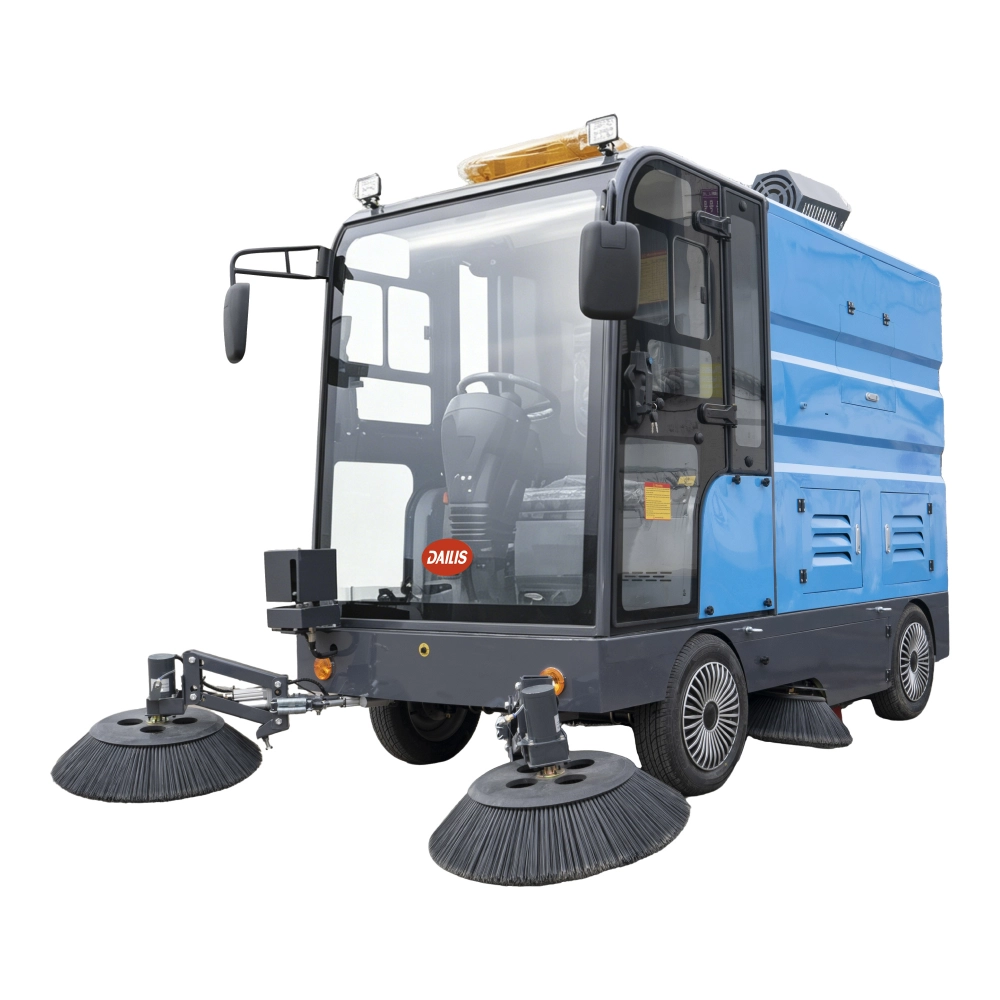 Dailis Large Fully enclosed Industrial Electric Ride-on Road Sweeper – Cleaning path 2,500 MM – Up to 26,000 M²/H