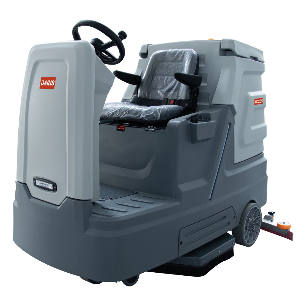 Dailis 19″ Double Brush Ride-on Floor Scrubber Machine with Battery