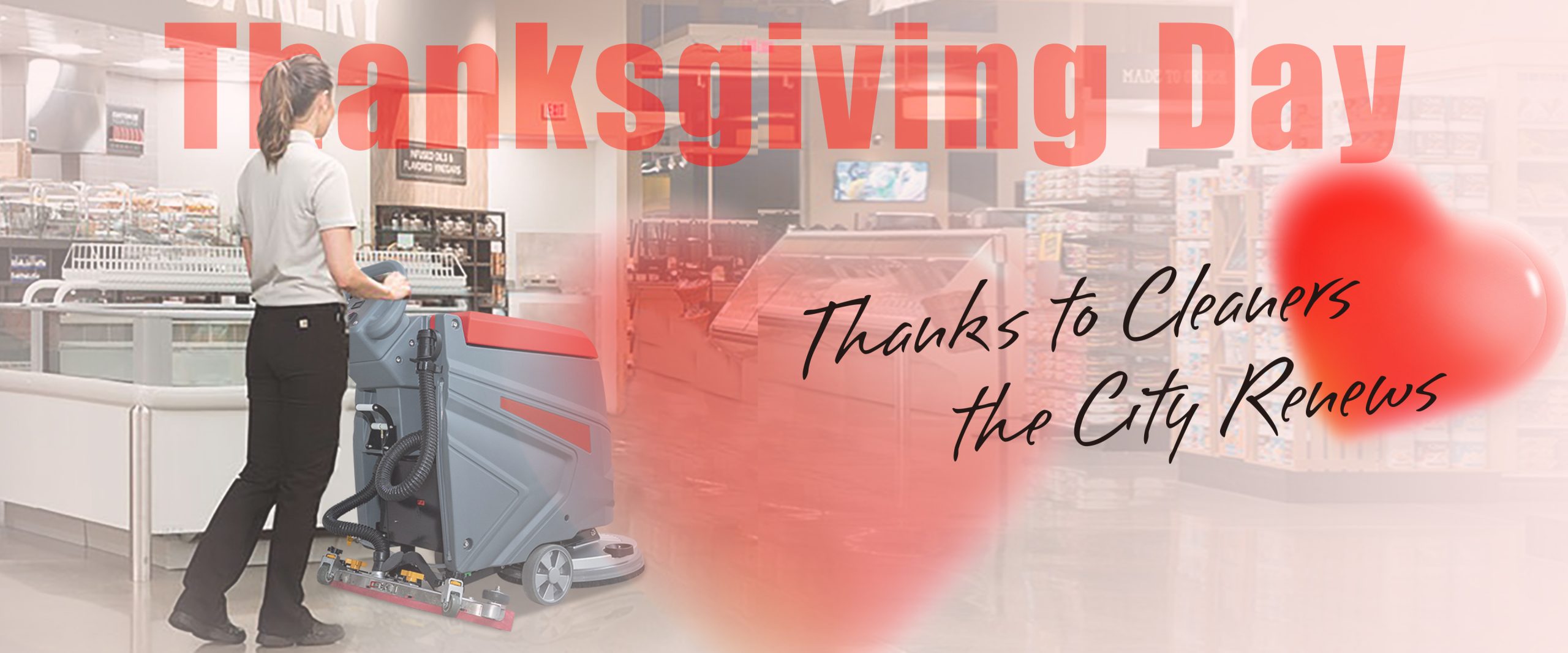 Thanksgiving cleaning “artifact”: floor scrubber helps with holiday cleaning and welcomes warm moments with ease