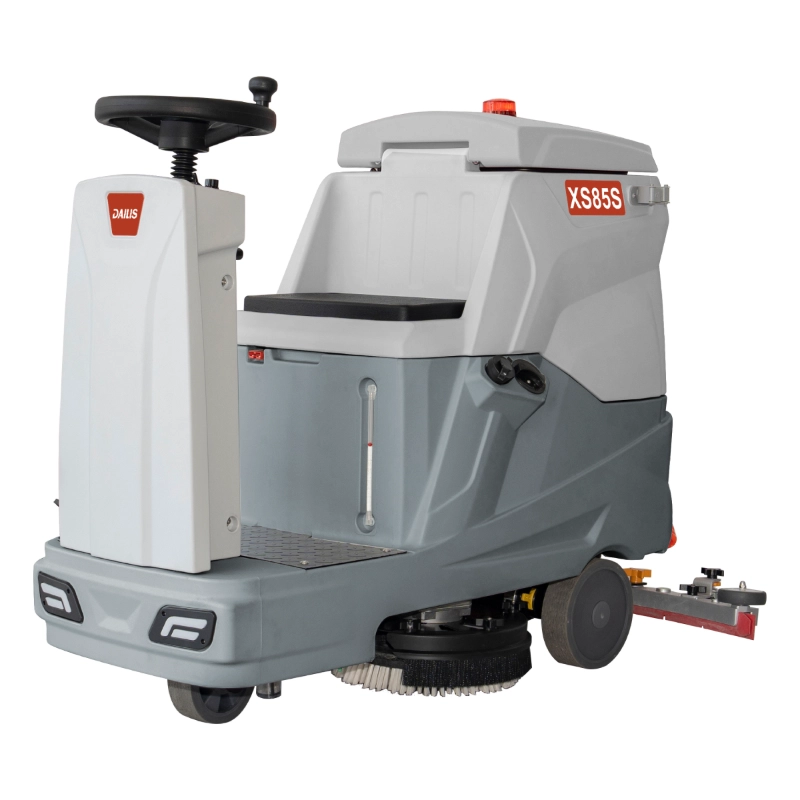 Dailis Electric 13″ Double Brush Ride-on Floor Scrubber Machine with mop hook