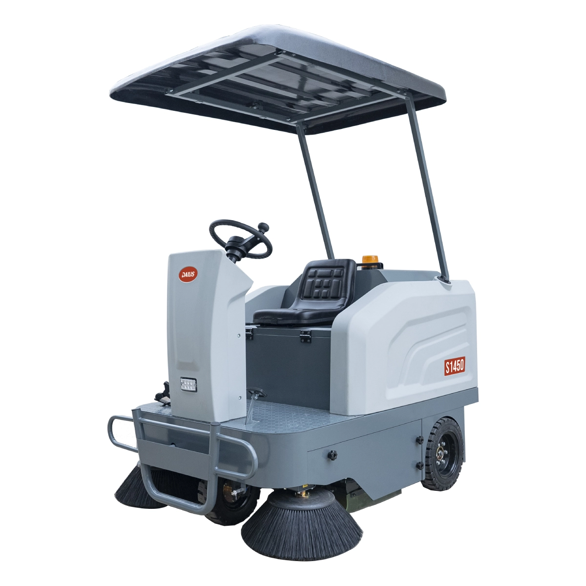 Dailis Electric Ride-on Floor Sweeper with Top Cover – Cleaning path 1400 MM – Up to 11,000 M²/H