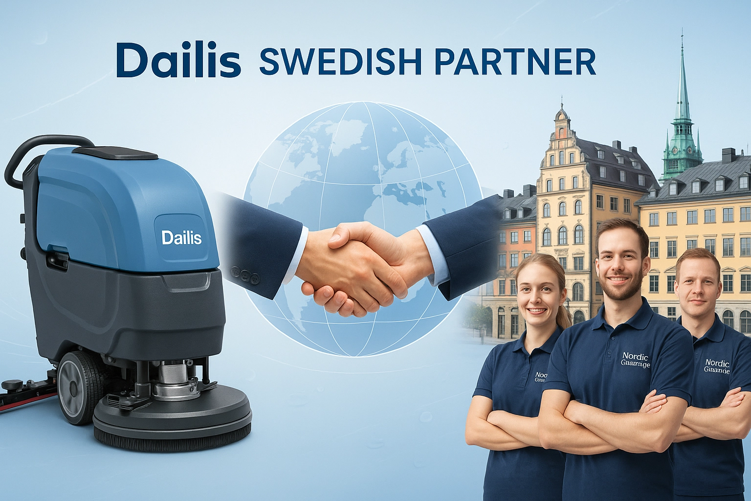 Sweden’s Nordic CleanCare and Hefei Dailis cleaning equipment manufacturer reached a strategic cooperation to jointly expand the European cleaning market
