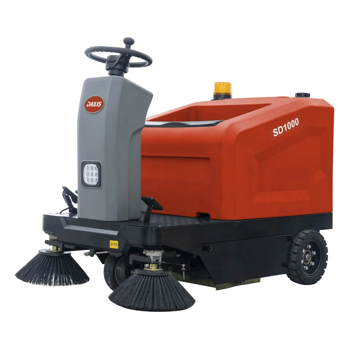 Dailis Compact Industrial Electric Ride-on Floor Sweeper – Cleaning path 1000 MM – Up to 5,500 M²/H