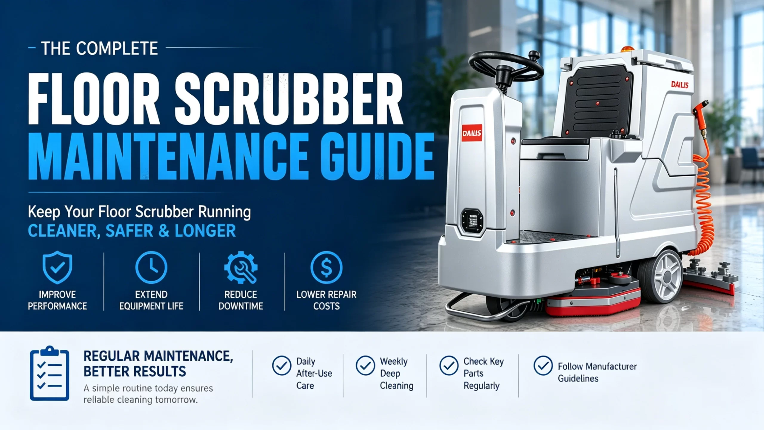 Floor Scrubber Maintenance Guide: Just 15 Minutes a Day