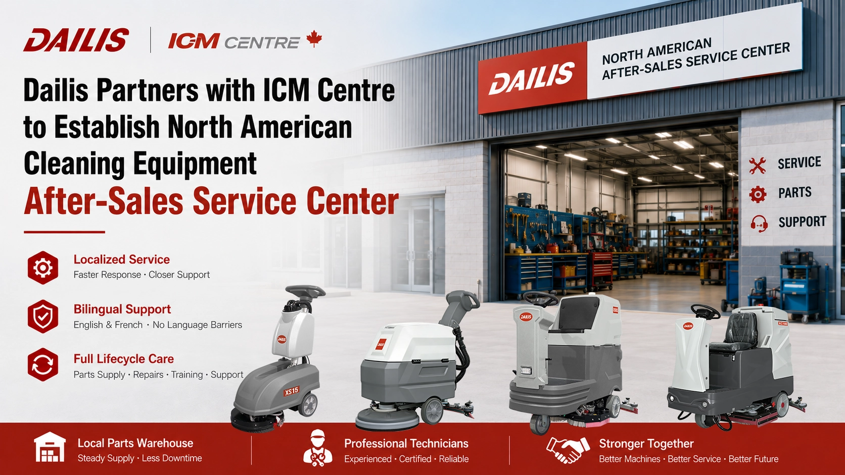 Dailis Partners with ICM Centre to Establish North American Cleaning Equipment After-Sales Service Center