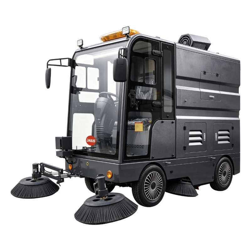 Dailis Large Fully enclosed Industrial Electric Ride-on Road Sweeper – Cleaning path 2,500 MM – Up to 26,000 M²/H