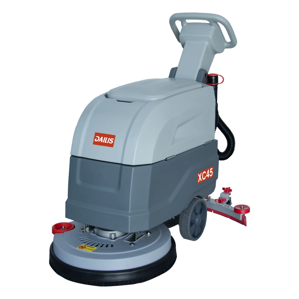 Dailis 19″ Single Brush Walk-behind Floor Scrubber Machine with Battery