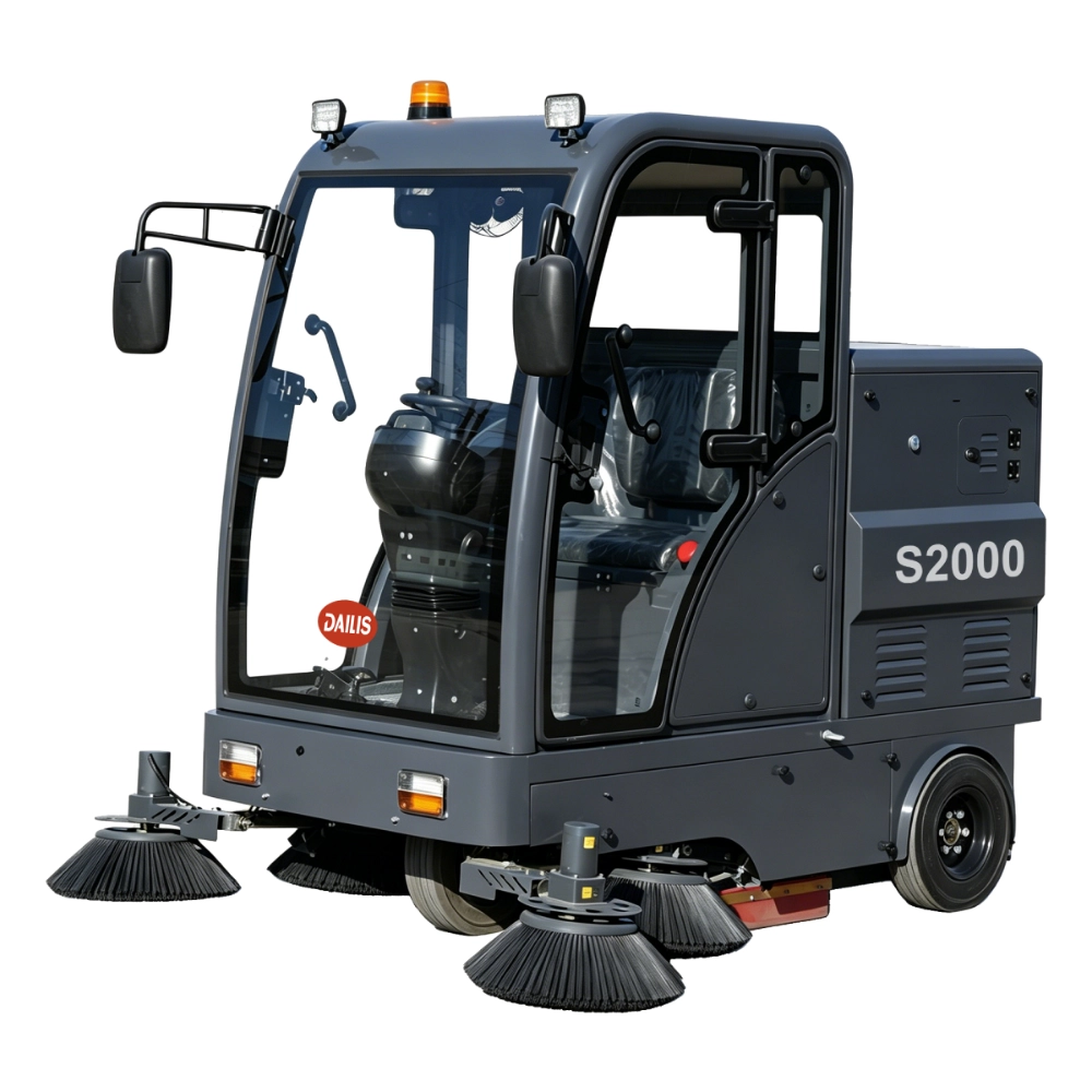 Dailis Fully Enclosed Ride-On Sweeper, Cleaning Width up to 2000mm