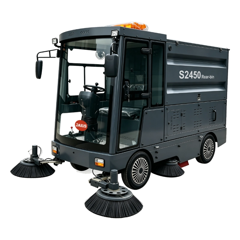 Dailis Sweeper with Standard Rear Dustbin, Cleaning Width up to 2450 mm