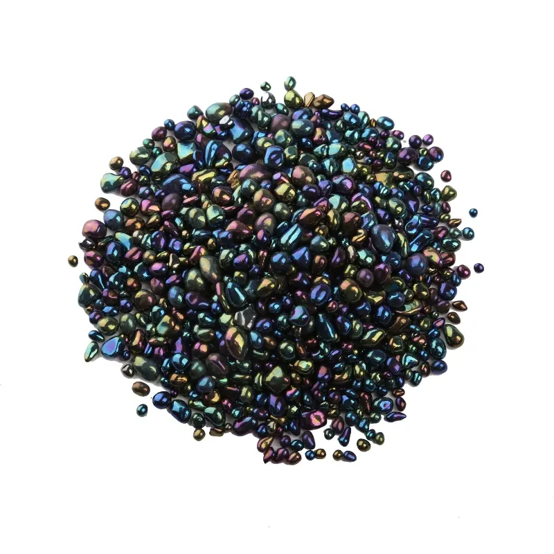 Black Irid Pool glass beads
