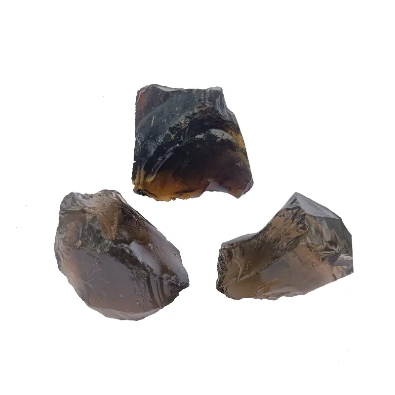 Dark Amber Glass Rocks