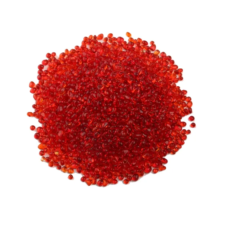 Red Pool glass beads