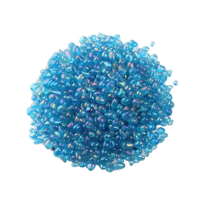 Turquoise Irid glass beads