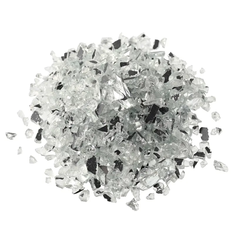 Black Backed Mirror crushed glass