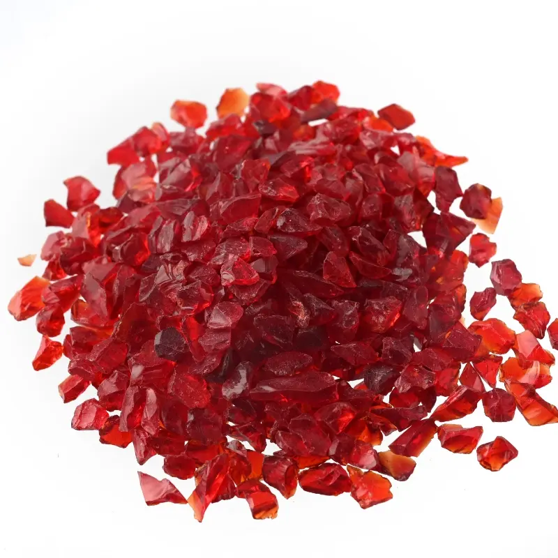 Red crushed glass