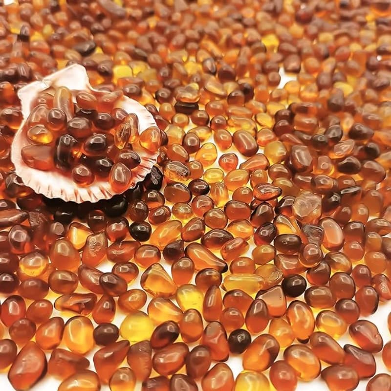 Amber Fire Glass Beads Wholesaler