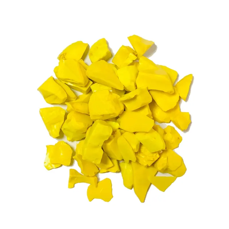 Opaque Yellow Crushed Glass