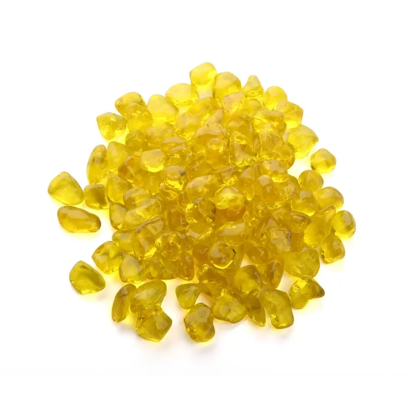 Yellow Fire Glass Beads