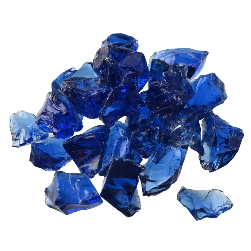 Vidrio de paisaje azul cobalto