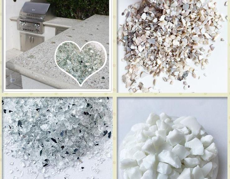 Crushed Mirror Glass White Coated