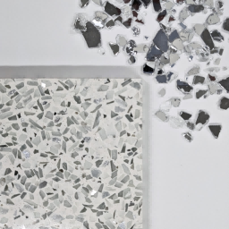 Crushed Mirror Glass White Coated