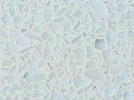 Opaque White Bright Crushed Glass