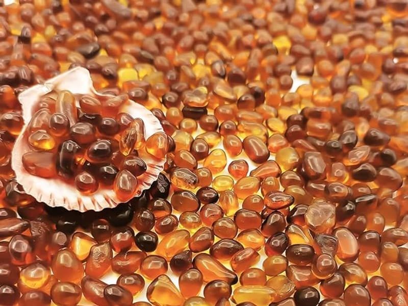 Amber Fire Glass Beads Wholesaler