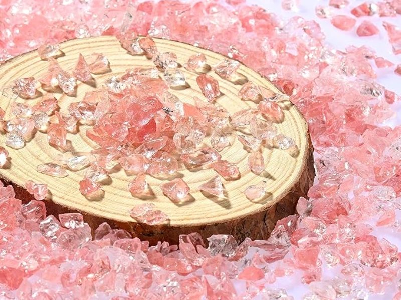 Watermelon Pink Crushed Glass