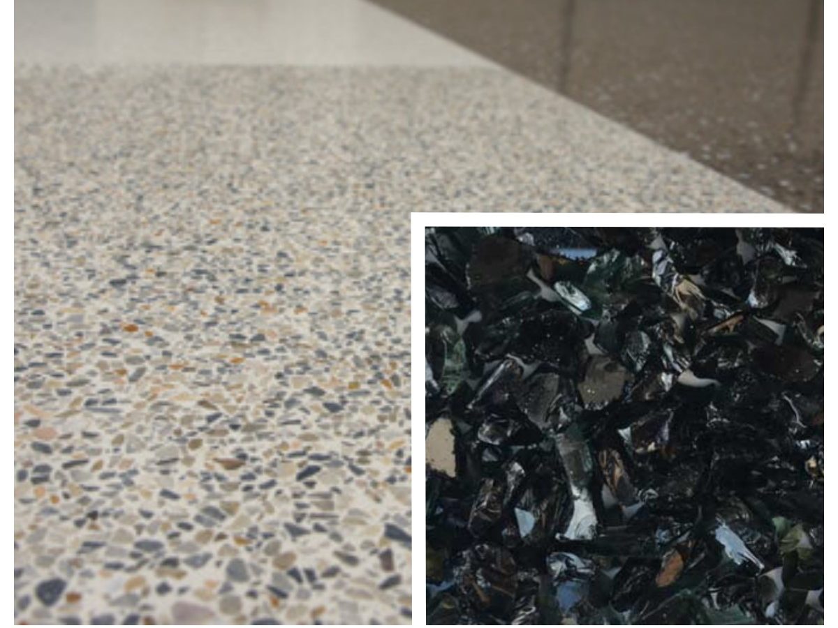 Crystal Black / Dark Gray Glass Aggregates