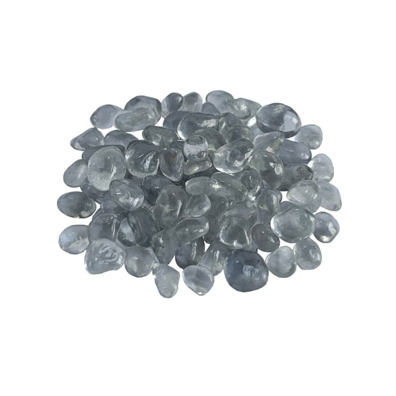 Fabricante de guijarros de vidrio gris