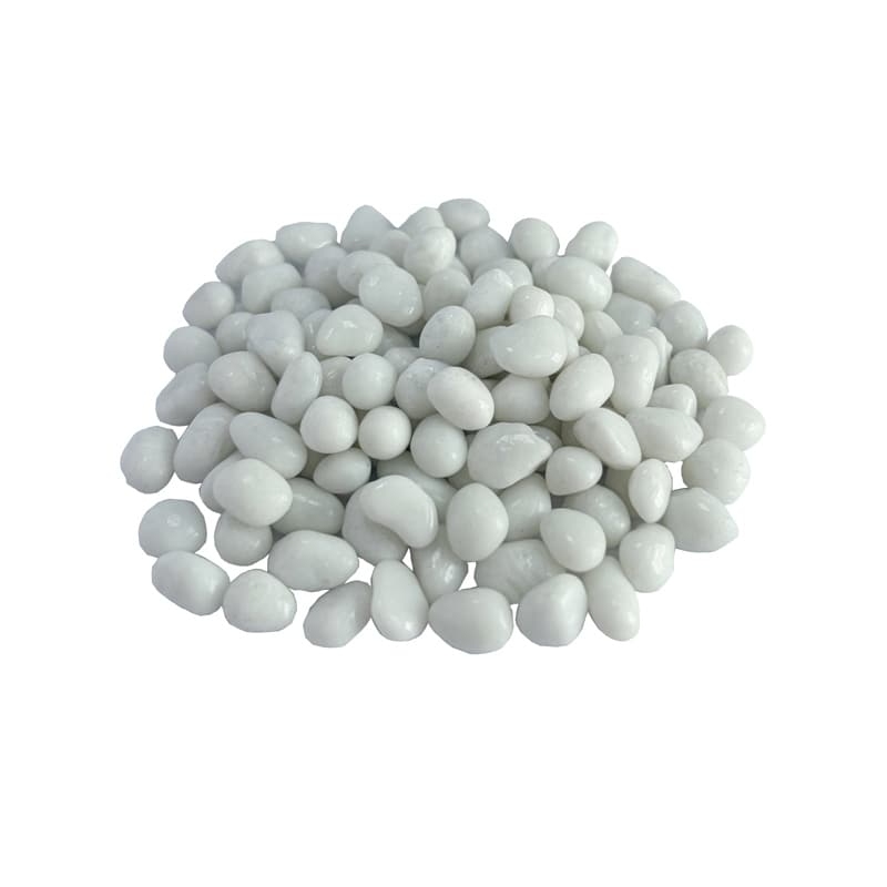 Fabricante de guijarros de vidrio blanco opaco