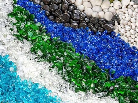 Tumbled cobalt blue Glass Rocks