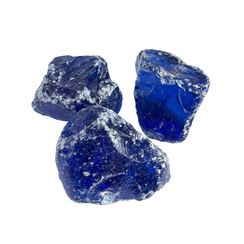 Tumbled cobalt blue Glass Rocks Manufacturer