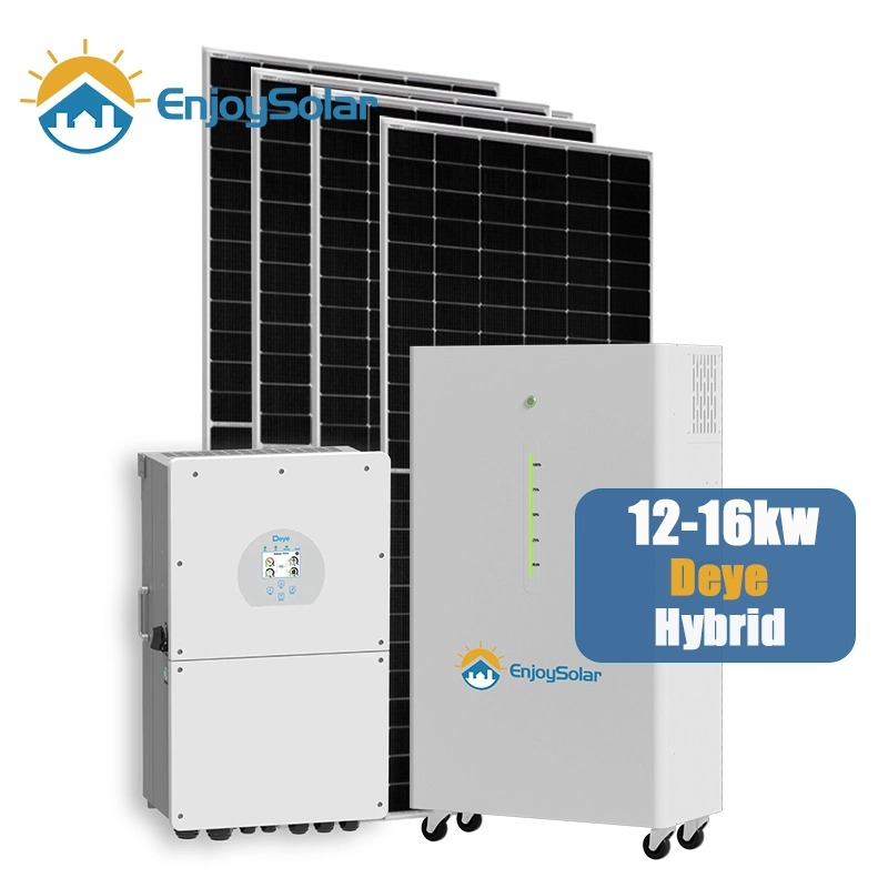 EnjoySolar 12KW 13KW14KW 15KW 16KW Residential Solar Energy System With Deye Hybrid Solar energy storage system
