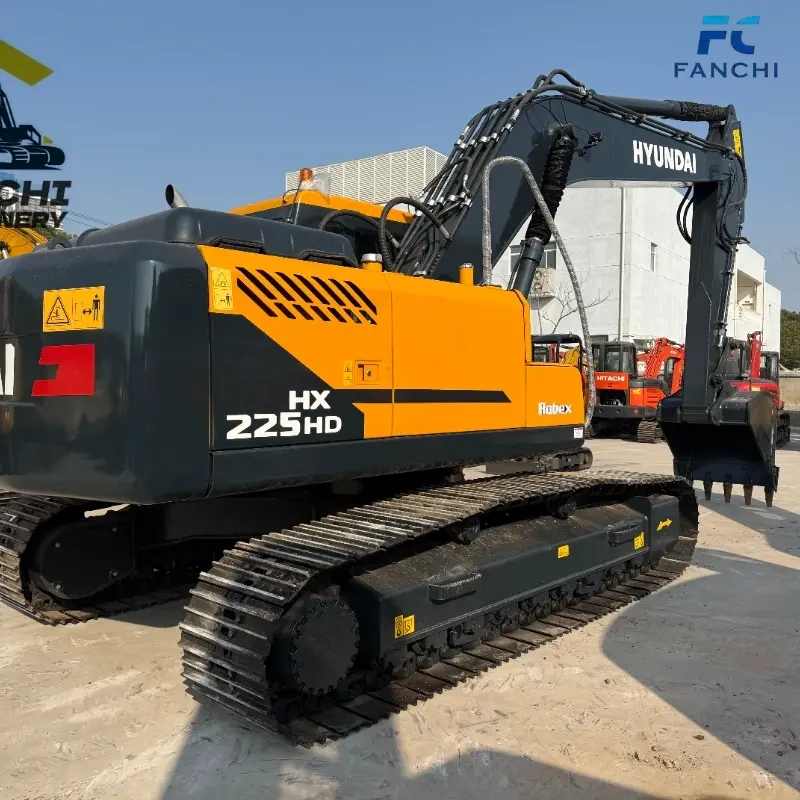 Powerful Used Hyundai 225HD Medium Crawler Excavator Machine Sale