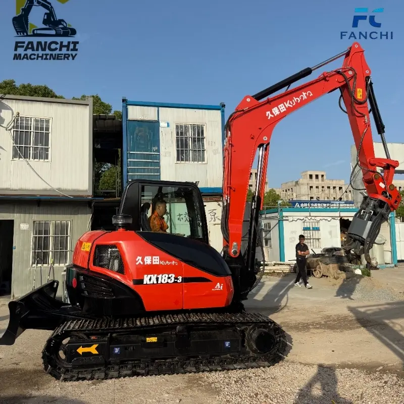 Used Kubota 183 With Wood Grapple Heavy Machine At Low Price Factory