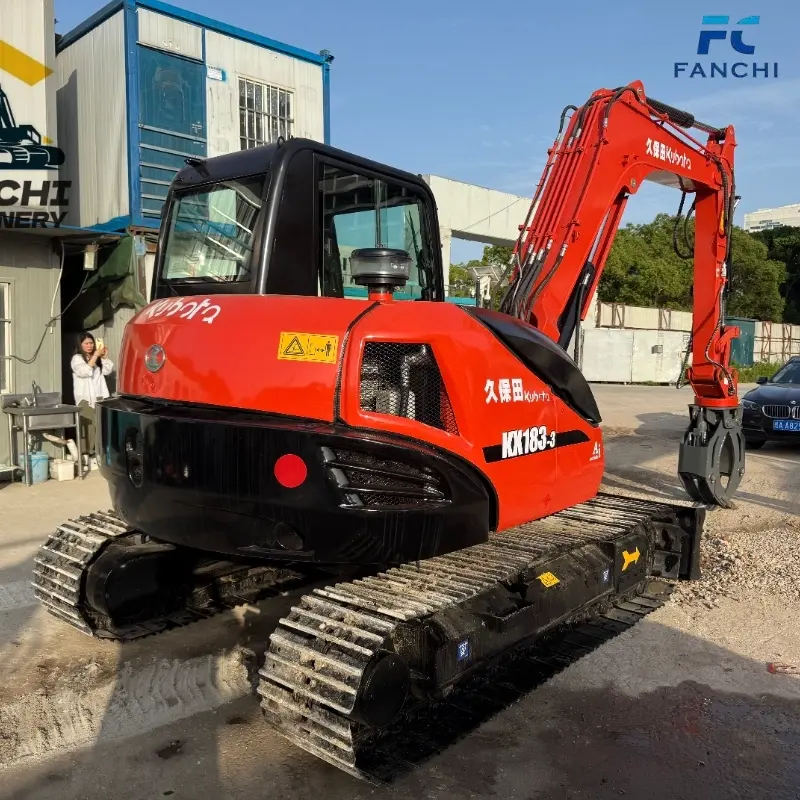 Used Kubota 183 With Wood Grapple Heavy Machine At Low Price Factory