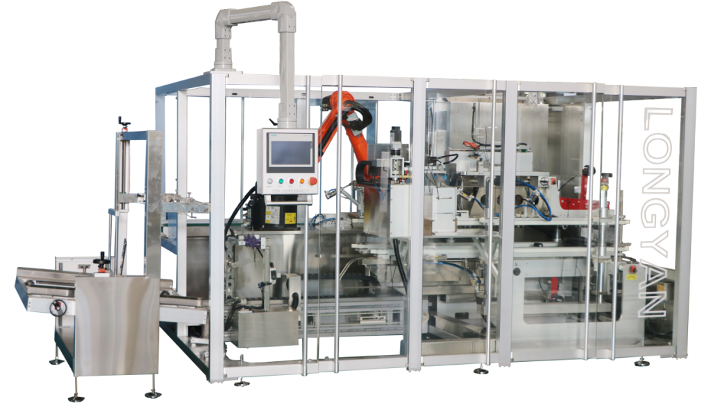 All in One Case Erector Loader Sealer KZF 550R1 loading by Kuka robot