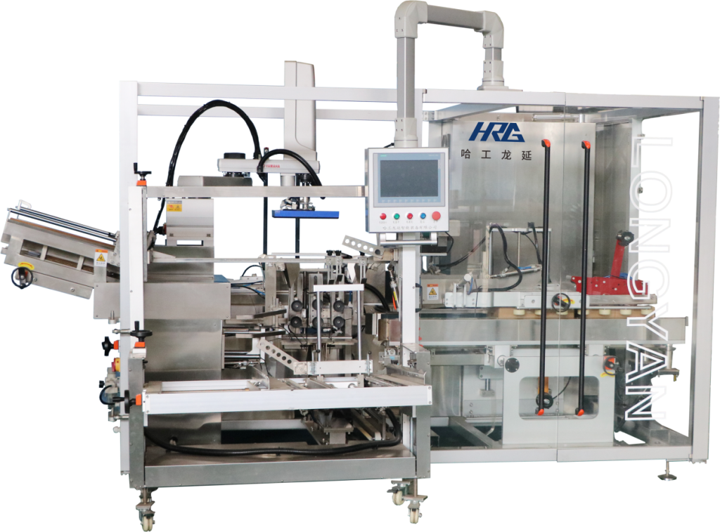 All in One Case Erector Loader Sealer KZF 550R3 loading by Yamaha robot