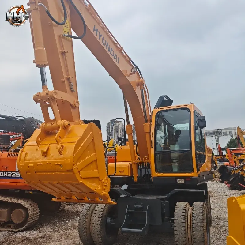 Hot Sale Used HYUNDAI 150W-9S Wheeled Excavator High Performance